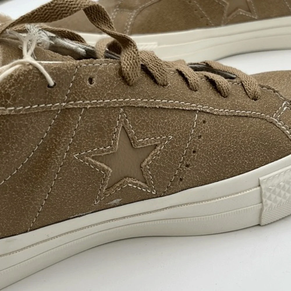 CONVERSE One Star Pro Mens 11 Womens 12.5 Tan Leather Sneakers Star NWT Shoes - Picture 10 of 15